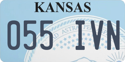 KS license plate 055IVN
