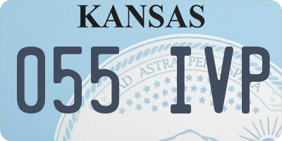 KS license plate 055IVP