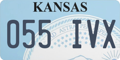 KS license plate 055IVX