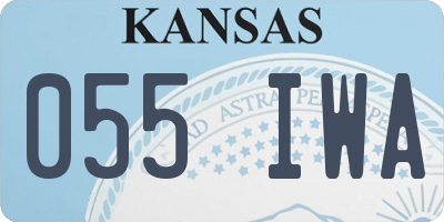 KS license plate 055IWA