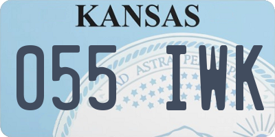 KS license plate 055IWK