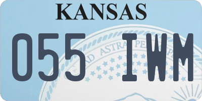 KS license plate 055IWM