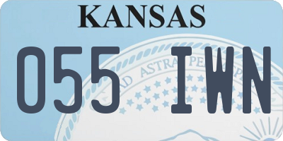 KS license plate 055IWN
