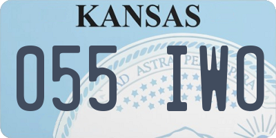 KS license plate 055IWO
