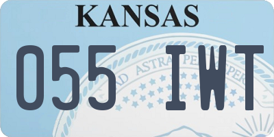 KS license plate 055IWT