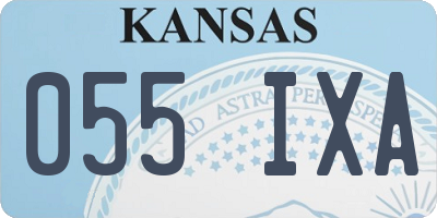 KS license plate 055IXA