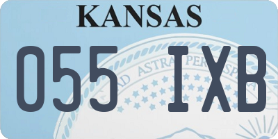 KS license plate 055IXB