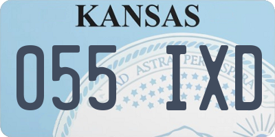 KS license plate 055IXD