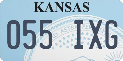 KS license plate 055IXG