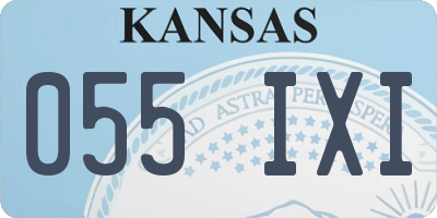 KS license plate 055IXI