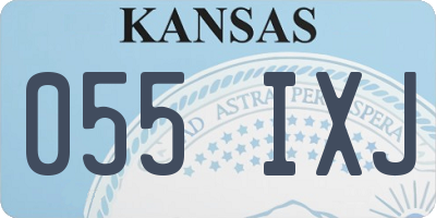 KS license plate 055IXJ