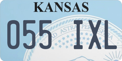 KS license plate 055IXL