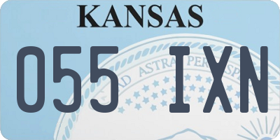 KS license plate 055IXN