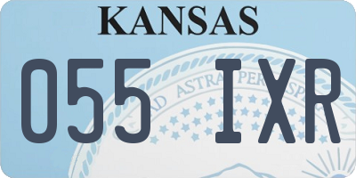 KS license plate 055IXR