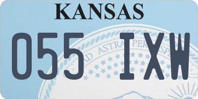 KS license plate 055IXW