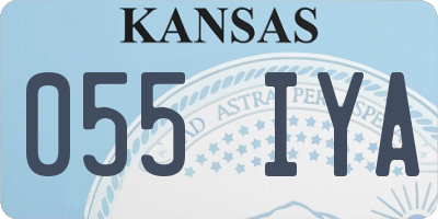 KS license plate 055IYA