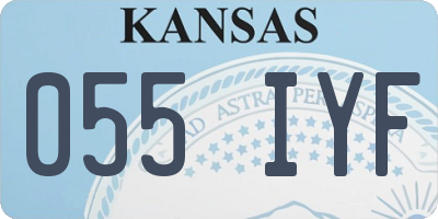 KS license plate 055IYF