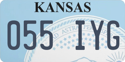 KS license plate 055IYG