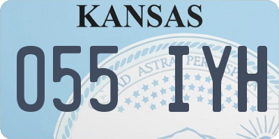 KS license plate 055IYH
