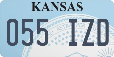 KS license plate 055IZD