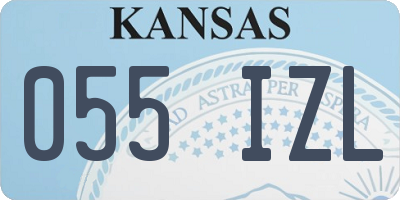 KS license plate 055IZL