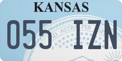 KS license plate 055IZN