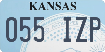 KS license plate 055IZP