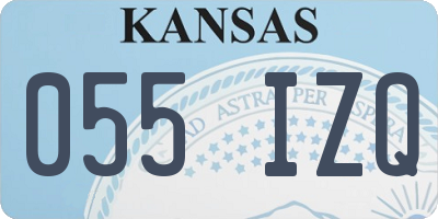 KS license plate 055IZQ