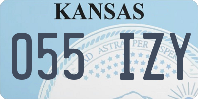 KS license plate 055IZY