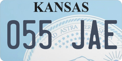 KS license plate 055JAE