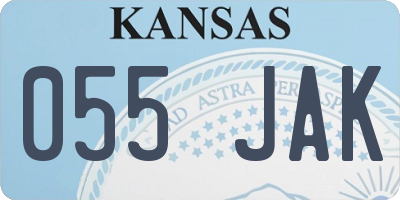 KS license plate 055JAK