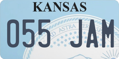 KS license plate 055JAM