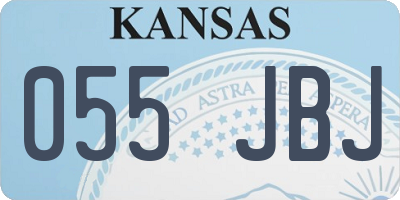 KS license plate 055JBJ