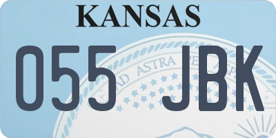 KS license plate 055JBK