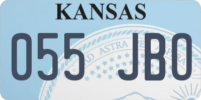 KS license plate 055JBO