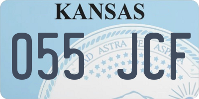 KS license plate 055JCF
