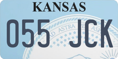 KS license plate 055JCK