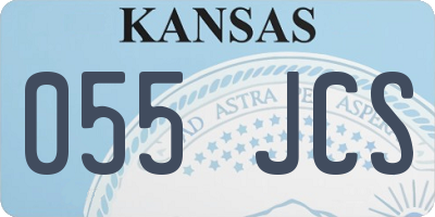 KS license plate 055JCS