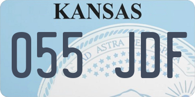 KS license plate 055JDF