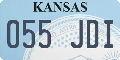 KS license plate 055JDI