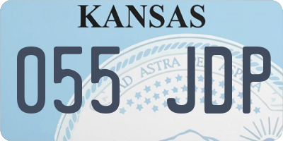 KS license plate 055JDP