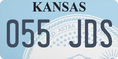 KS license plate 055JDS