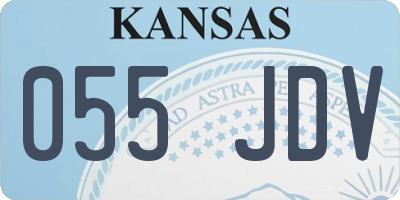 KS license plate 055JDV