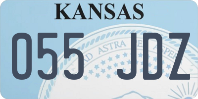 KS license plate 055JDZ