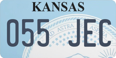 KS license plate 055JEC