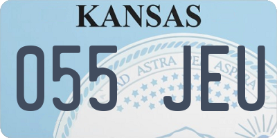 KS license plate 055JEU