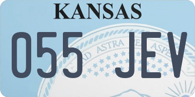 KS license plate 055JEV