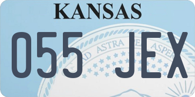 KS license plate 055JEX