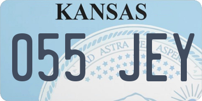 KS license plate 055JEY