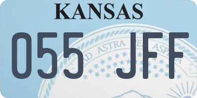 KS license plate 055JFF